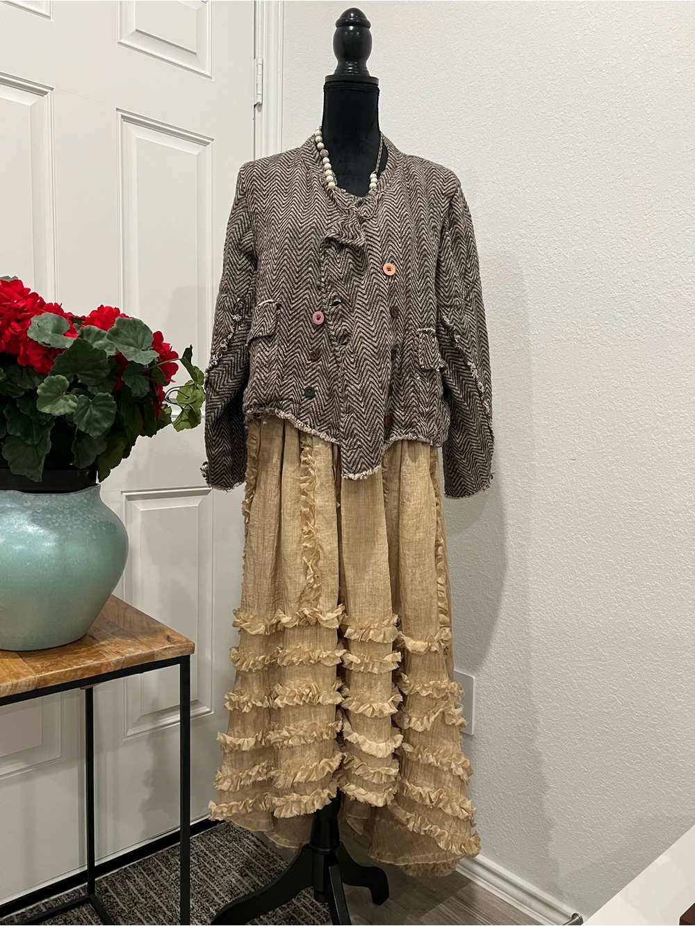 Jaded gypsy (Krista Larson Magnolia Pearl style) Ruffle Tiered Maxi Skirt ONLY